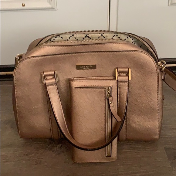 Kate Spade rose gold bag and wallet - Picture 3 of 4